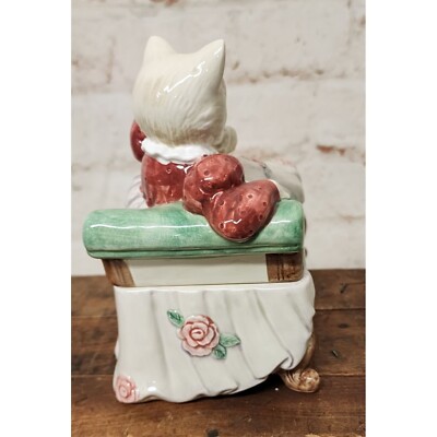 Fitz & Floyd Kittens Of Knightsbridge Lady Puss Chaise Porcelain
