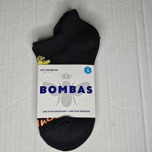 New Bombas Black 1 Pair of Ankle Socks Bee Better Honeycomb Size S