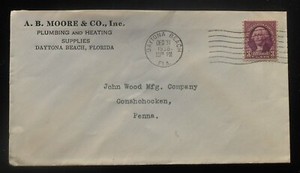 1936 POSTAL HISTORY A. B. Moore & Co. Plumbing and Heating ...