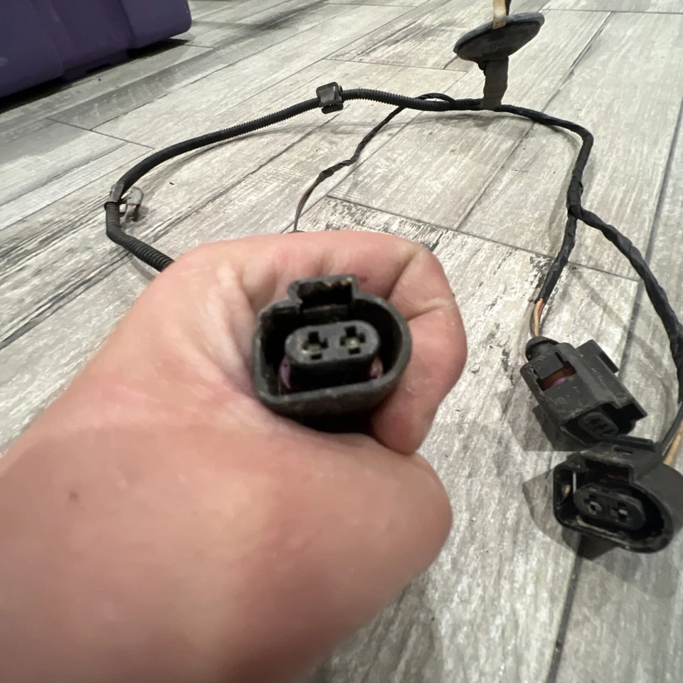 Juego de 3 conectores de cableado de enchufe de coleta de 2 pines y 3 VW Jetta Golf Audi A3 Passat - Foto 3 de 4