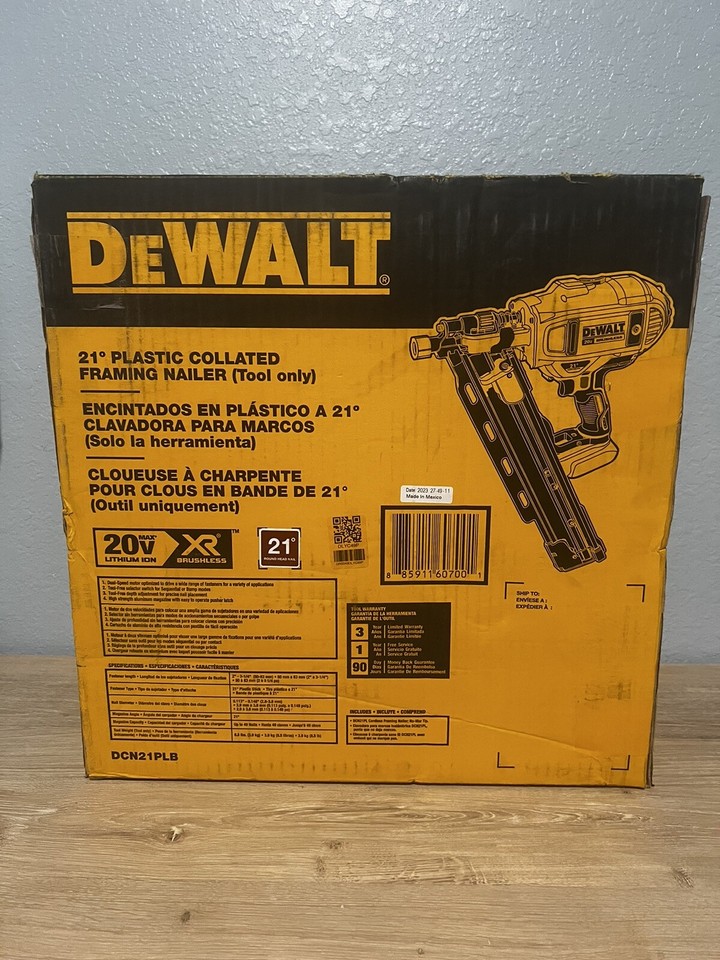 Dewalt DCN21PL 20Volt 21Degree Cordless Framing Nailer TOOL ONLY eBay