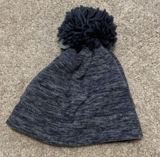 Cat  Jack Toddler Blue Beanie Fleece Lined Winter Hat With Ball 2T-5T