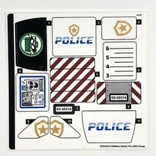 LEGO STICKER SHEET 60316 Police Station Stickers Decals City Town