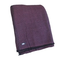 Cashmere 4 Ply Throw/Blanket Hand Loomed Nepal 2 Color Salmon  Black