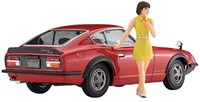 Hasegawa 1/24 Nissan Fairlady 240ZG Mit 70Er MäDchen Figur 52339