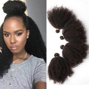 Mongolian Afro Kinky Curly Hair Brazilian 100 Virgin Human Hair Extensions Weft Ebay