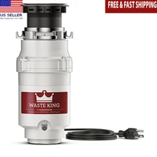 1/3 HP Garbage Disposal Easy Install Lightweight Food Waste Disposer Under Sink