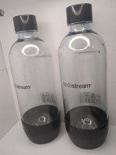 2 Pks Sodastream Carbonating Bottles  1 Liter Black *Pre-owned* Exp 10/25 #J6