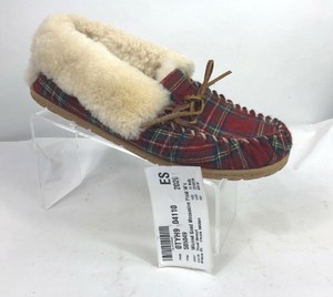 women's plaid moccasins