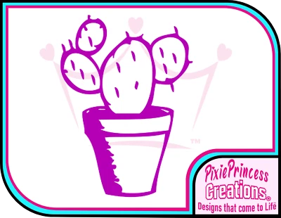 Blumen B Blumentopf Vinyl Aufkleber Hübsch Auto Laptop Wand Heim Fenster Kaktus - Bild 1 von 4