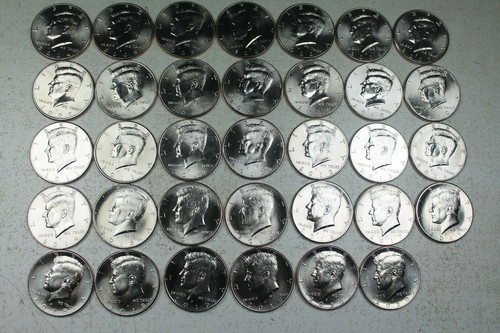 2004 - 2020 P & D Kennedy Half Dollar. Brilliant Uncirculated Mint Roll ...