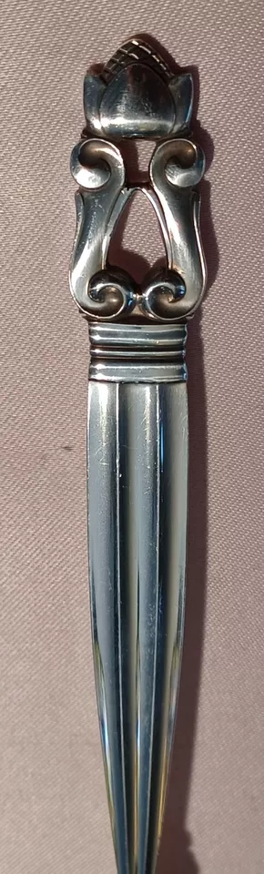 Cuchara para servir bellota de Georg Jensen sólida de ley-8" Foto 2 de 3