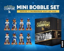 Foco LA Dodgers 2020 World Series 1 Mini Bobble Head Set WS Champions Preorder