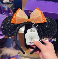 Disney authentic 2023 Halloween Minnie mouse ear Headband Disneyland