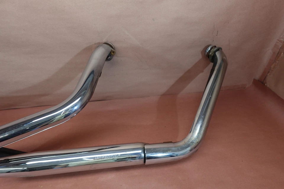 00-06 Harley Davidson Heritage Softail FLSTCI PYTHON tubo de cabezal silenciador de escape Foto 3 de 4