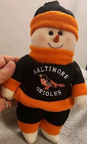 BALTIMORE ORIOLES 10" PLUSH SNOWMAN ORNAMENT CHRISTMAS SANTA MLB - Picture 3 of 7