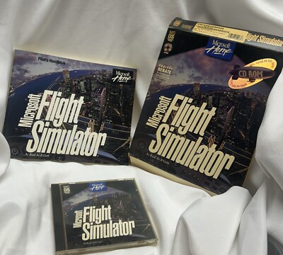 Microsoft Flight Simulator 5.1 As Real As It Gets Big Box PC CD-ROM 1995 MS-DOS
