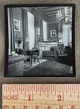 Vintage Photo Black and White Beautiful Big Old House Interior Design Furniture