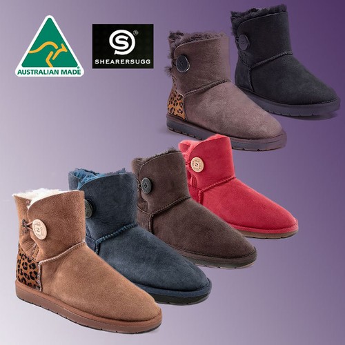 Ugg Boots Sale Australian Made Mini Button Uggs Women Ugg Boots Shearers Shoes - Afbeelding 1 van 30