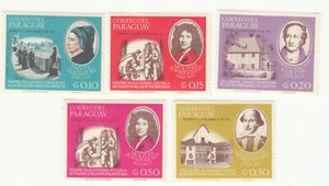 PARAGUAY 1966. Writers  Alighieri, Moliere, Goethe, Shakespeare. SC# 951-955 MNH
