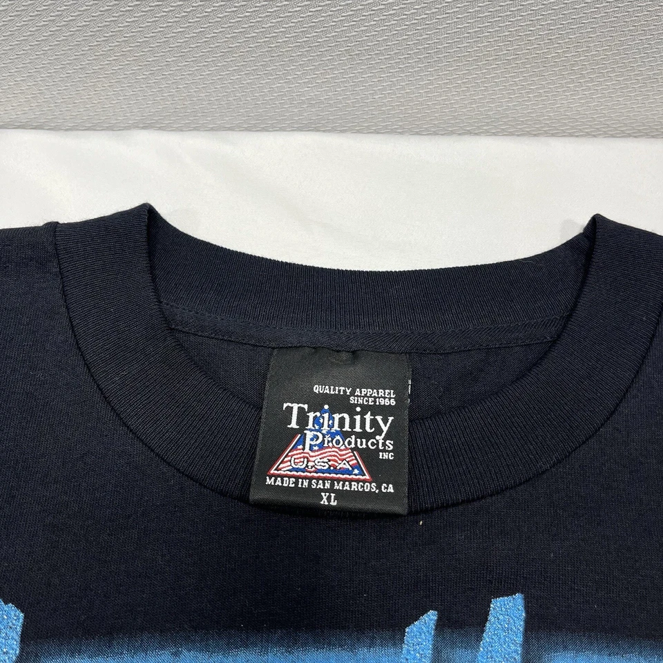 CAMISETA NEGRA VINTAGE 1996 AZUL HAWAII ELVIS PRESLEY HOMBRE TALLA XL HECHA EN EE. UU. Foto 4 de 4