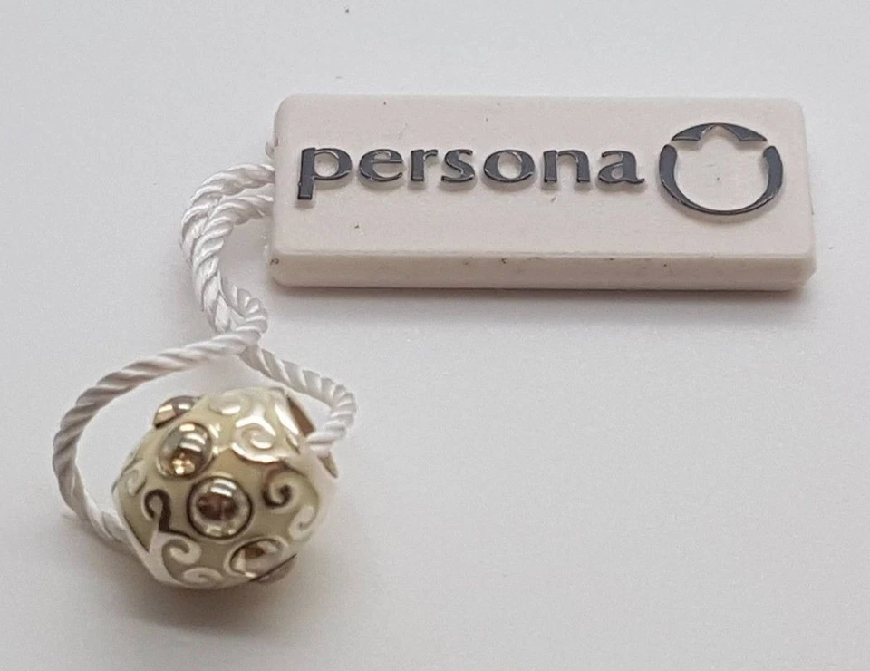 CHARM PERSONA PLATA ESTERLINA .925 VINTAGE AMARILLO VIÑEDO ESMALTE BRILLO B24 Foto 2 de 3