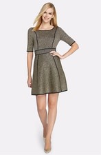 Catherine Catherine Malandrino Holland Metallic Fit and Flare Sparkle Dress, Med