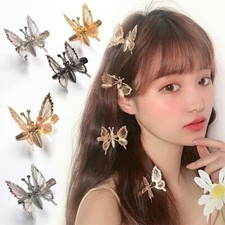 1PCs Hollow Butterfly Hair Clips Girl's Fashion Moving Butterfly Hair Pins UK