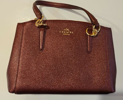 Coach Mini Christie Handbag F23337 Metallic Cherry