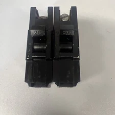 FPE NA120 1 Pole 20 Amp Stab lok Black Handle Circuit Breaker *lot of 2*