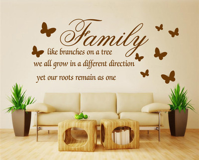 Handschnitzen FAMILIE WIE ZWEIGE AUF EINEM BAUM Schlafzimmer Wand KUNST Aufkleber UK RUI128