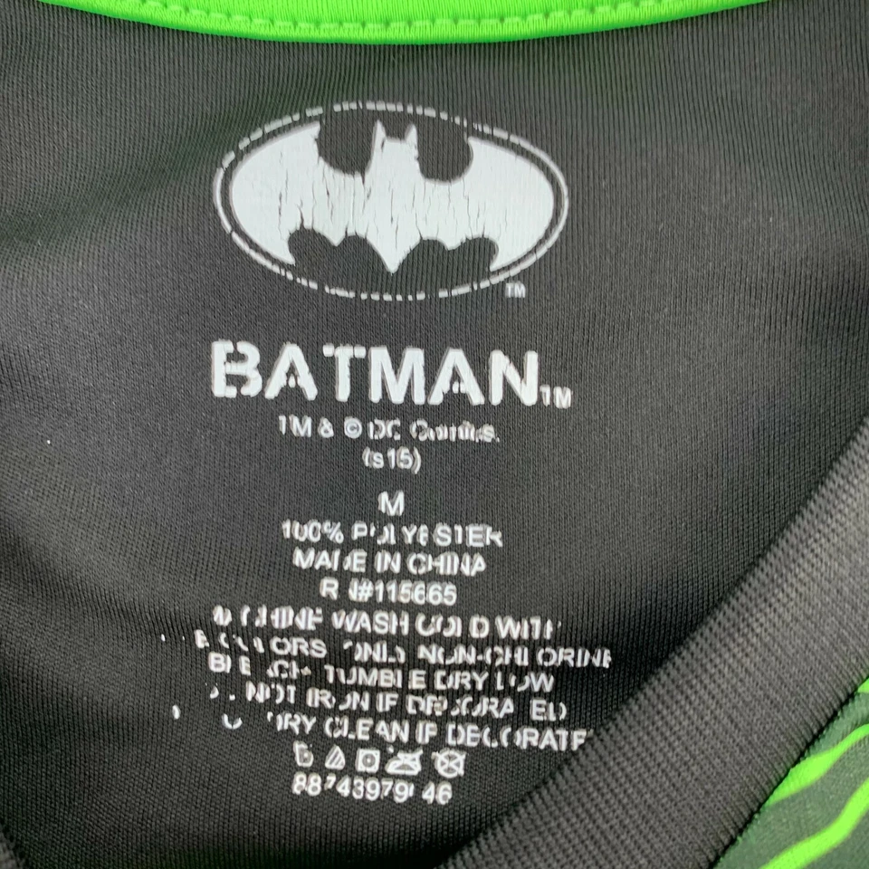 Camisa atlética masculina Batman tamanho M Raglan manga longa secagem rápida esportes super-herói - Imagem 4 de 4