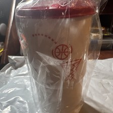 Tupperware Thirstquake Tumbler Basketball 30 oz Flip Top Red White #2414 New