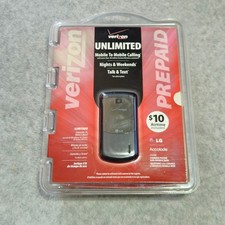 LG Accolade VX5600 Flip Phone Verizon Prepaid Blue Silver Camera Bluetooth NEW