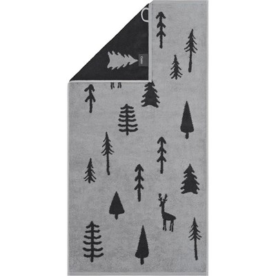 Cawö Handtücher WINTER EDITION Tannen 6273 platin/basalt - 70 Grau NEU & OVP