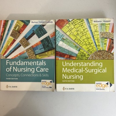 Fundamentals Nursing Care 3rd Med-Surg Nursing 6th FA Davis Lot Textbooks