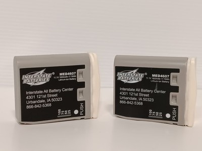 Lot of 2 Interstate Batteries MED4607 Li battery packs Philips monitor fitment
