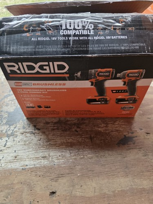 #ad RIDGID R97801 18 V Cordless Drill Set Open Box Item Batteries Not Included $62.99