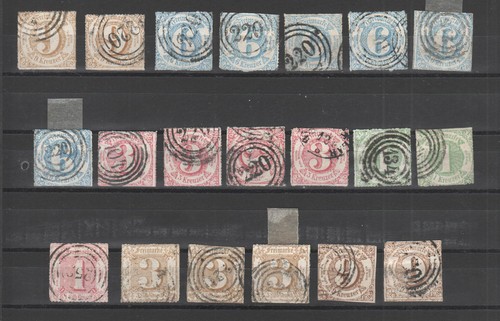 Thurn und Taxis , 20 gestempelte Briefmarken , günstiger Ausruf