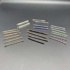 Vintage Modern Decorative Bobby Pins Lot Rhinestone Enamel Hair Pins