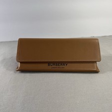 Burberry Camel Brown Leather Eyewear Glasses Case Classic Designer