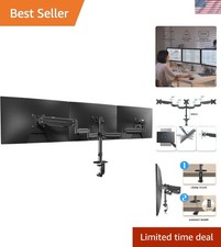 Triple Monitor Mount for Most 17 to 32 inch Screens,Gas Springs Adjustment Tr...
