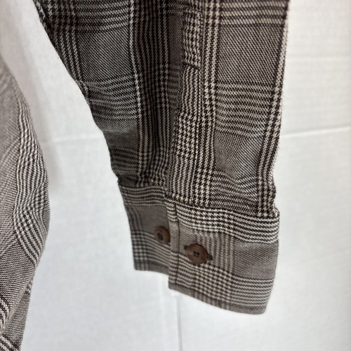 Vintage DICKIES Brown Plaid Flannel Shirt Men’s M Camp Trucker Grunge 90s Y2K by Dickies, $26.99 - Photo 13