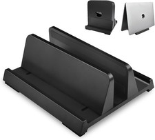 Vertical Laptop Stand Holder Adjustable Dock Organizer Black 17.3" 1 Slot