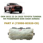 2022 2023 2024 2025 Toyota Tundra passenger side dash airbag 73990-0C020-C0