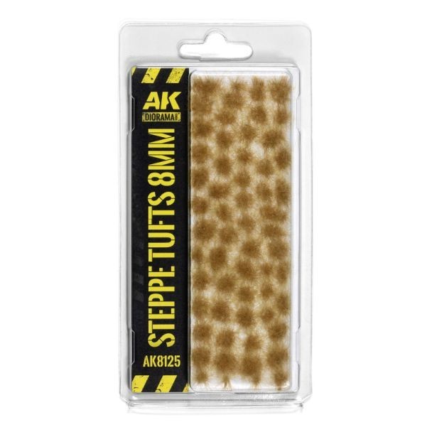 Steppe Tufts 8mm - AK Interactive Diorama Model Basing - Brand New