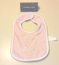 Baby Bibs Pink I love my Daddy Vintage New Born/6 months Childs