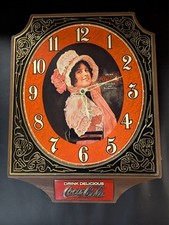 1974 Coca Cola Wall Clock Battery Vintage Coke USA Made Betty old coke soda