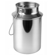 Edelstahl Milchkanne 2,5L mit Deckel & Griff – Frischmilchbehälter rostfrei