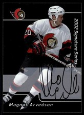 2001-02 Be a Player Signature Series Autographs Magnus Arvedson Auto Ottawa